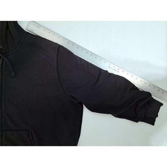 Basic Editions 2XL Men’s Fleece Lined Hoodie Zip Black Workwear Heavyweight - Picture 11 of 11